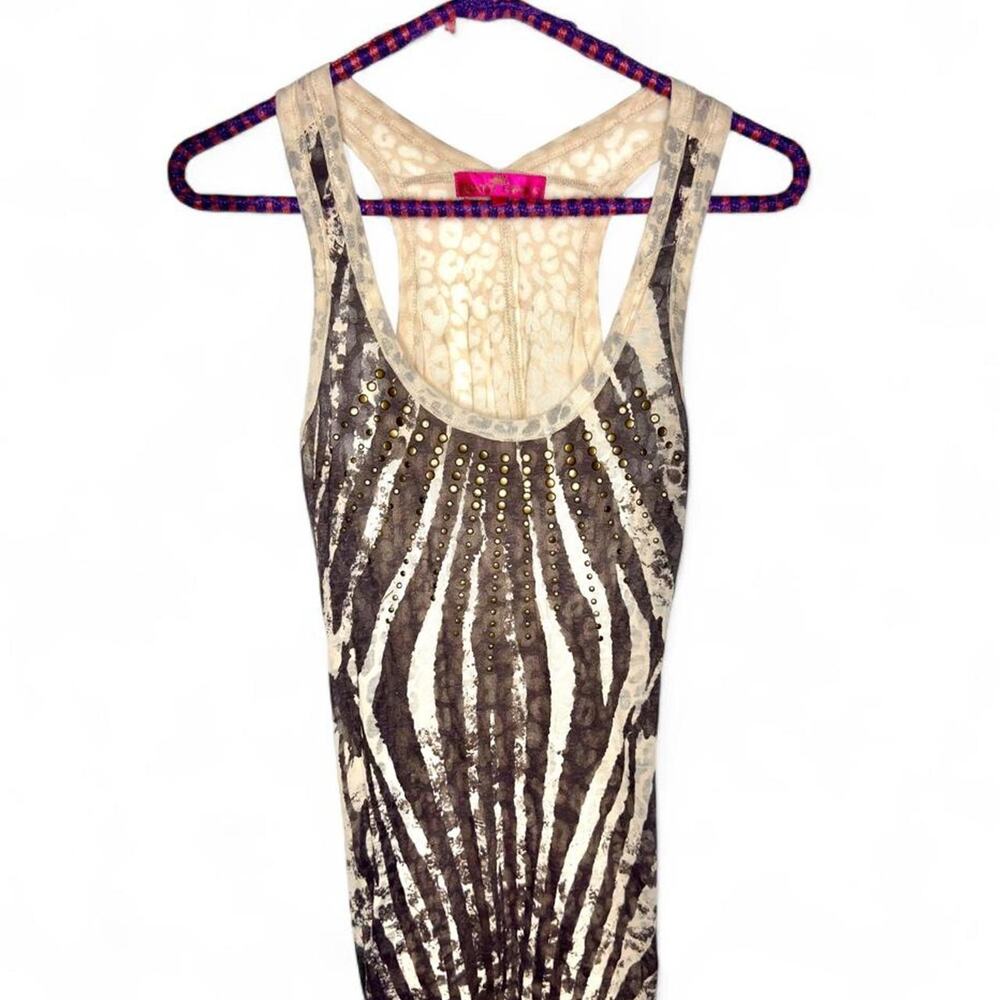 Almost Famous y2k Zebra Animal Print Tank